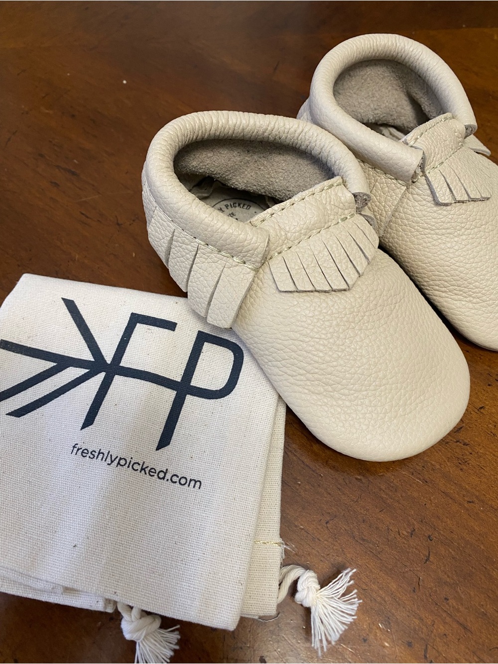 Freshly Picked Cream Moccasins with Fringe Detail